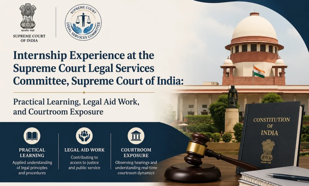 Internship Experience @ Supreme Court Legal Services Committee Supreme Court of India, 2026, Shivam Jaurwal