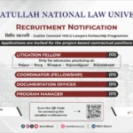 HNLU Raipur Recruitment 2026 Apply for Program Manager, Litigation Fellow and Other Contractual Positions