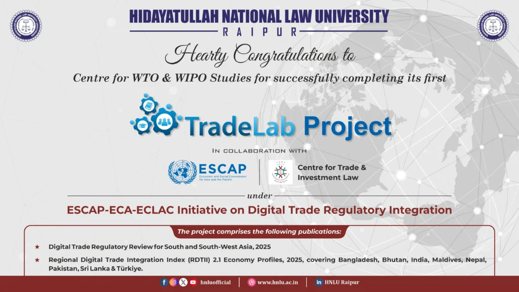 HNLU Completes First TradeLab Project with UN ESCAP and CTIL, Contributes to Regional Digital Trade Research