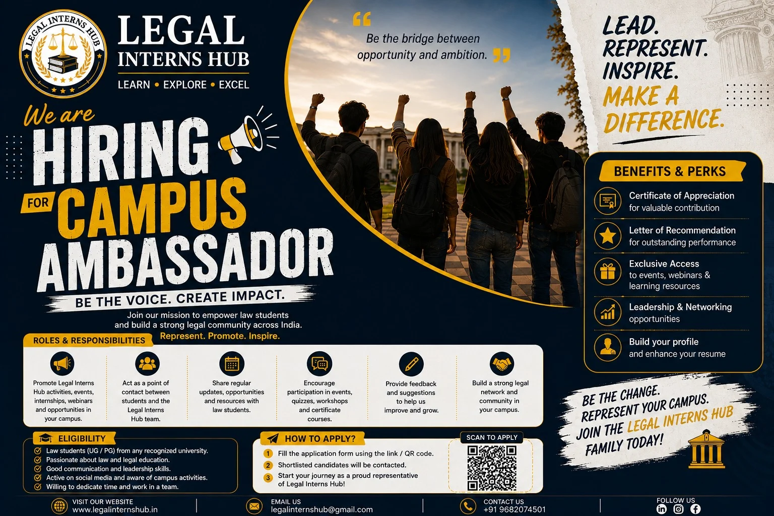 Campus Ambassador Opportunity at Legal Interns Hub: Apply Now to Build Your Legal Leadership Career