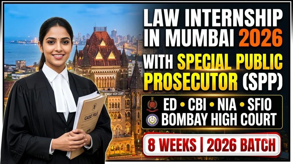 Law Internship in Mumbai with Special Public Prosecutor