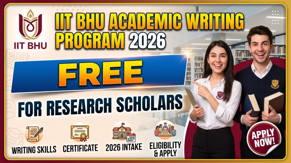 IIT BHU Free Academic Writing Program 2026 for Research Scholars