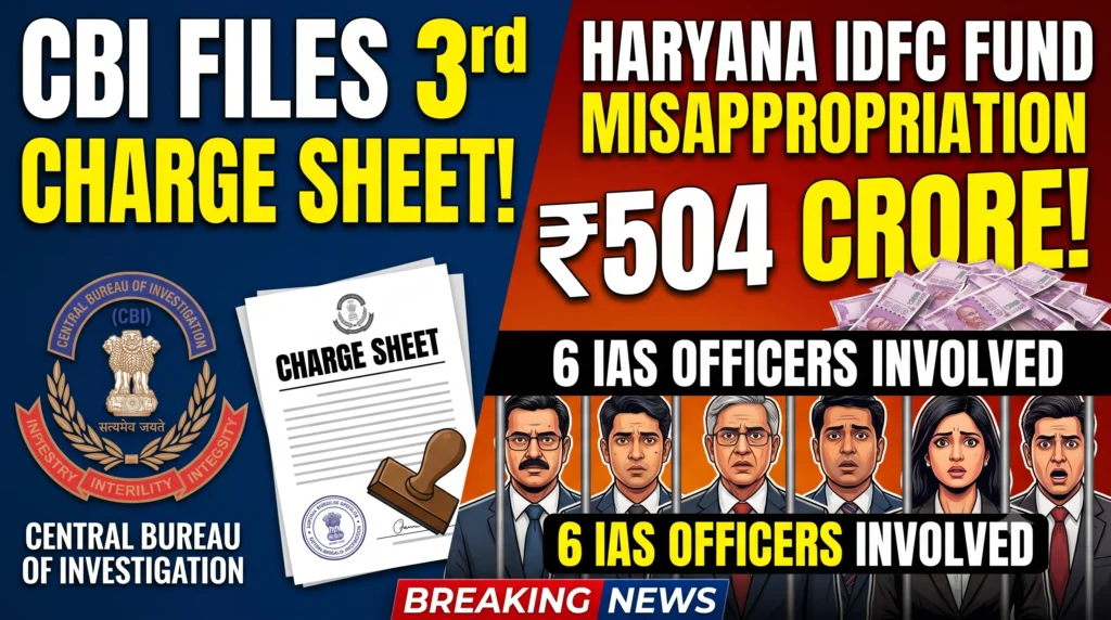 CBI Files Third Chargesheet Against 19 Accused in Haryana Rs. 504 Crore Fund Misappropriation Case