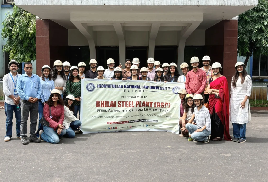 HNLU Labour Law Students Visit Bhilai Steel Plant for Industrial Exposure